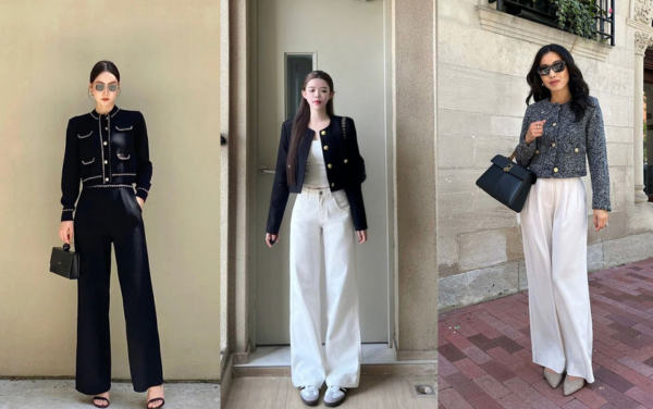 Mix áo tweed công sở trẻ trung, dễ áp dụng